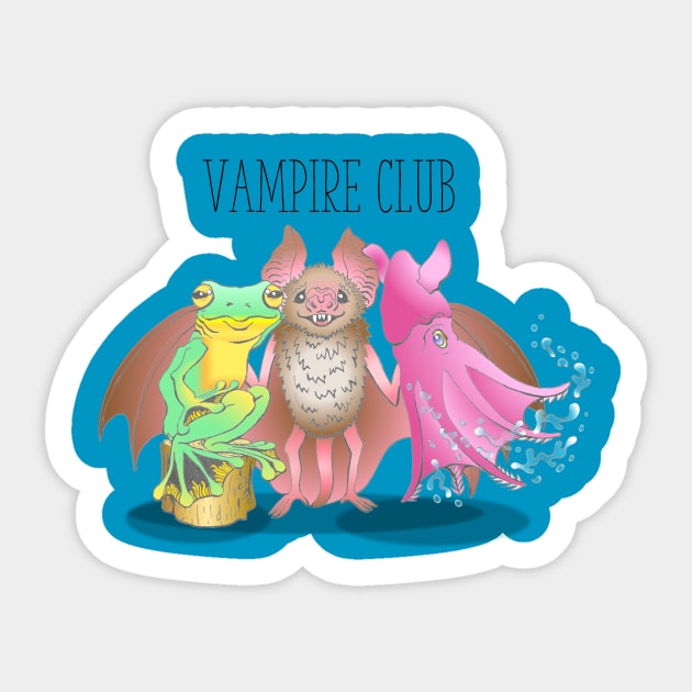 Vampire Club Sticker by Bubba C.